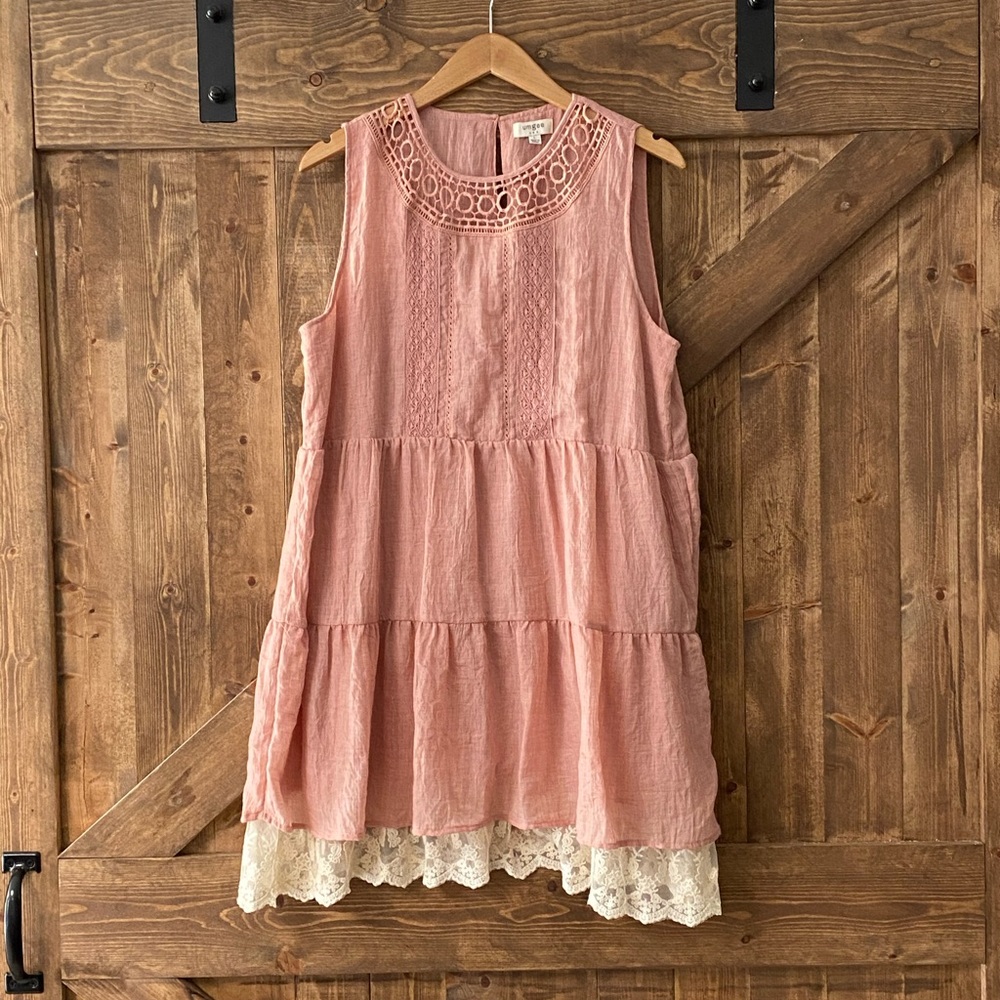 Umgee, size L, peach dress